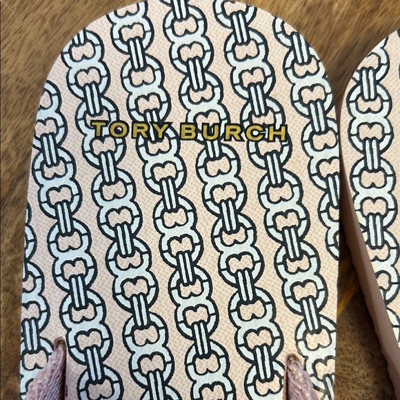 NWOT Tory Burch Gemini Link Women’s Flip Flops in Coastal Pink - Picture 3 of 7